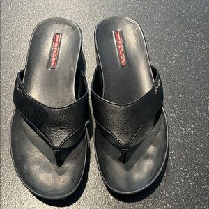 Prada Black Flip-Flops